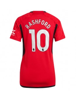 Ženski Nogometna dresi replika Manchester United Marcus Rashford #10 Domači 2023-24 Kratek rokav
